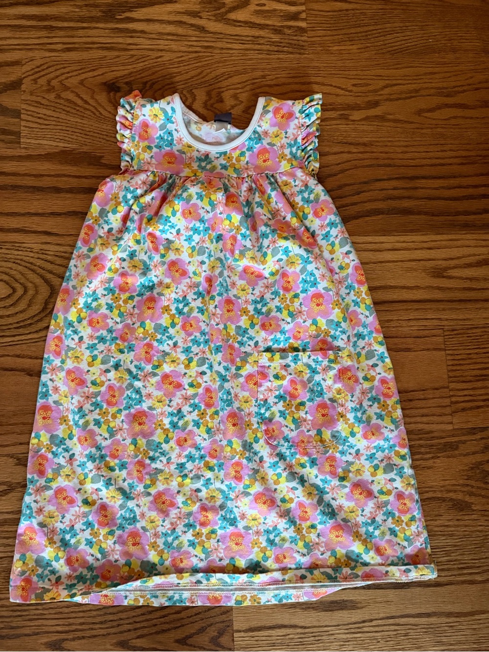 Tea Collection Floral dress - Pink, Turquoise & Yellow